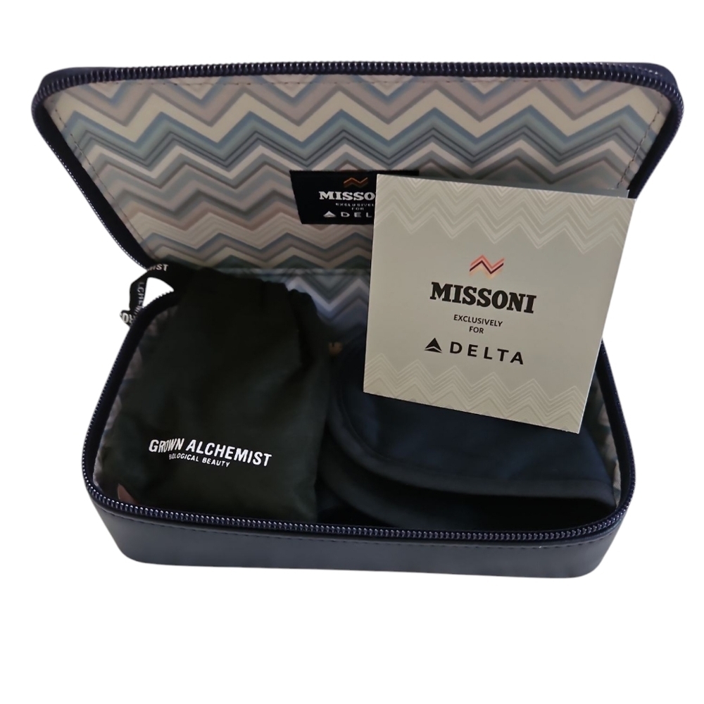 NEW MISSONI x DELTA ONE Luxury First Class Travel Amenity Bag and Kit Unopened